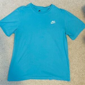 Nike Aqua Blue Tee with White Logo